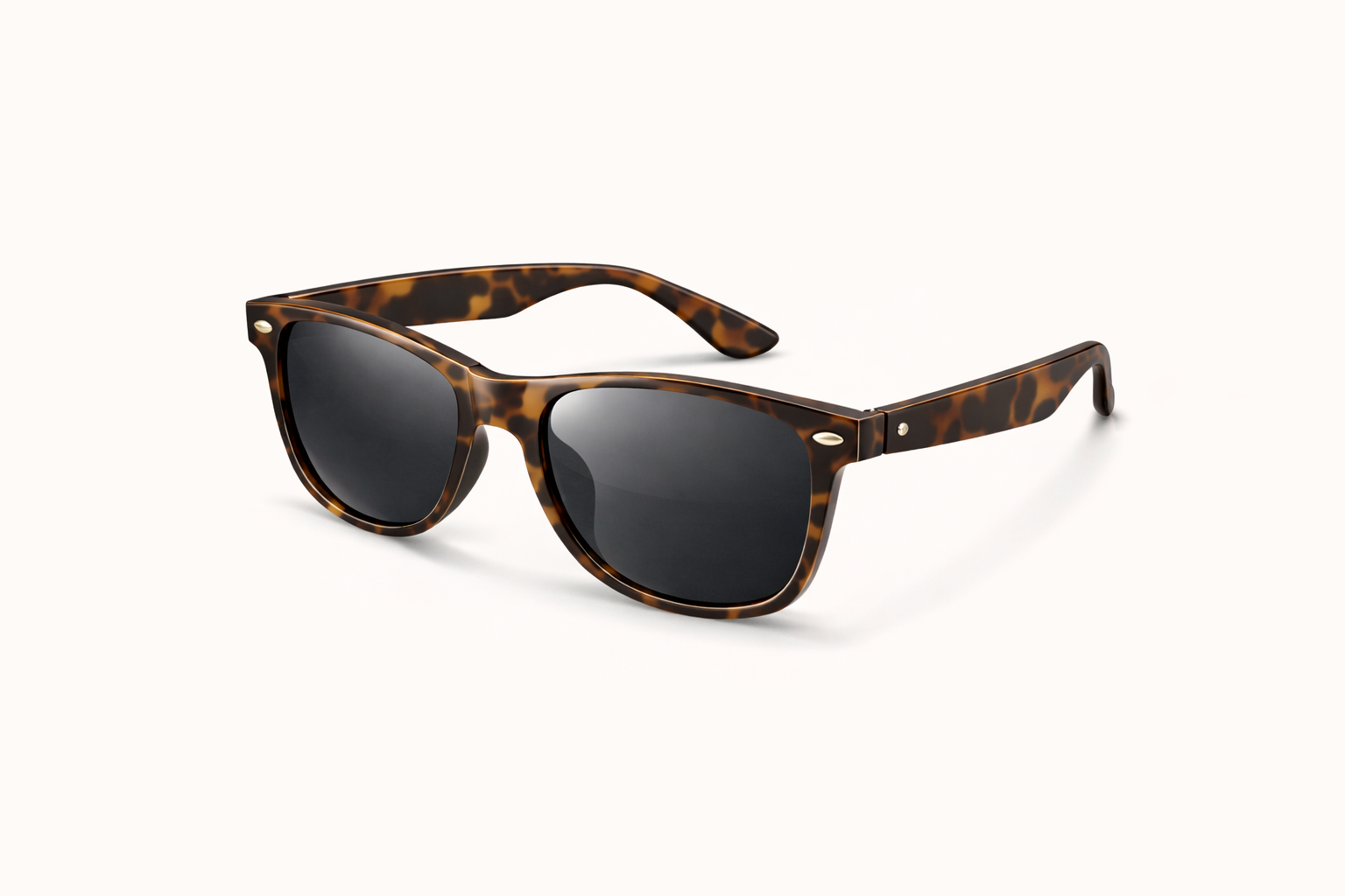 tortoiseshell Wayfarer-style sunglasses